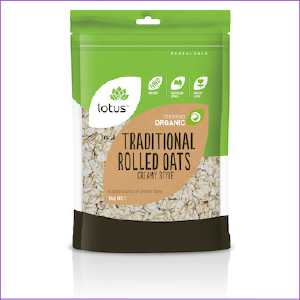 Lotus Organic Tradition Rolled Oats 1kg