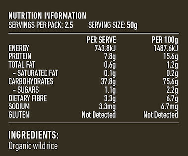Lotus Organic Wild Rice 125g