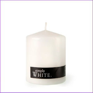 Simply Pillar Candlestandard White