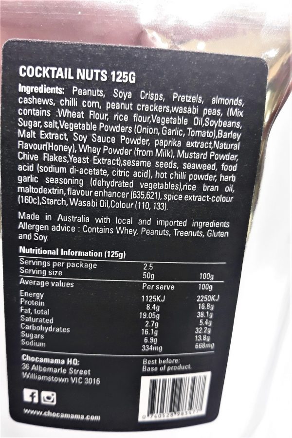 Chocamama Pre Dinner Cocktail Nuts 125g