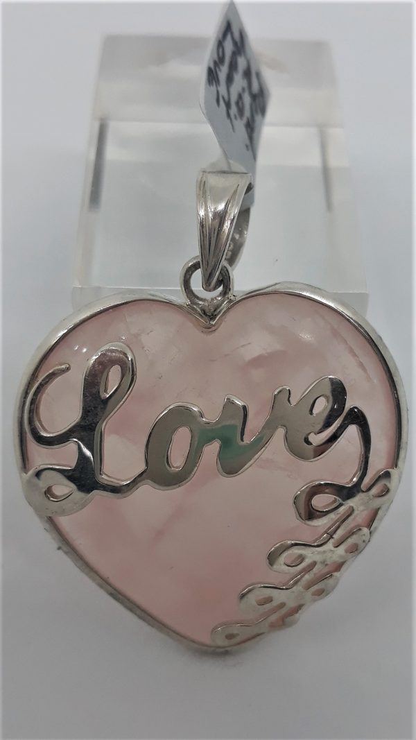 Pendant Rose Quartz Heart