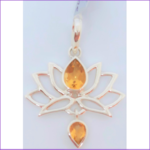 Pendant Lotus Citrine